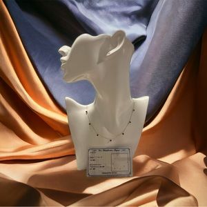 18k Gold Black Diamond Station Necklace